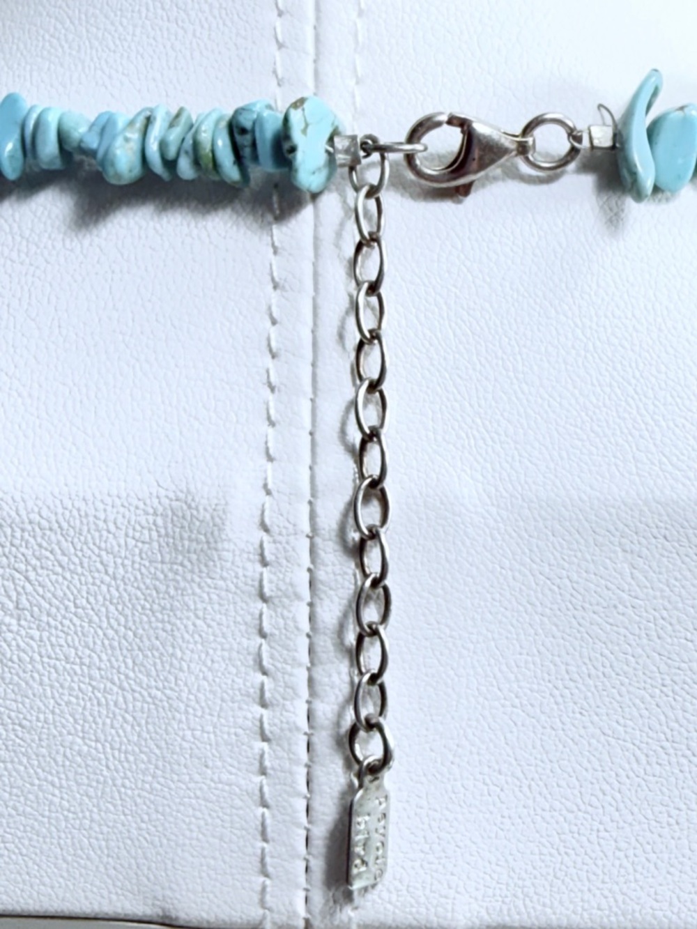 Peyote Bird Vintage Sterling Silver Turquoise Necklace 16”-18” - Picture 5 of 12